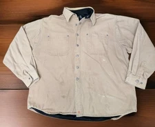 Jesse James Lined Jacket Men XXL 2XL Chore Utility Canvas Workwear Distressed 