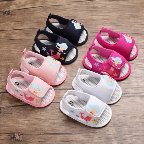 Baby Girls Summer Mermaid Sandals Outdoor Beach Anti-Slip Rubber Soft Sole - 第 1/13 張圖片