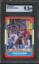 1986 Fleer Hakeem Olajuwon #82 - HOF Rookie RC - SGC 9.5 MINT+
