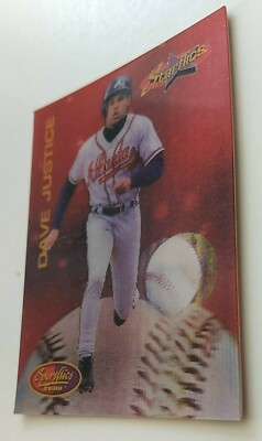 1994 PINNACLE/SPORTSFLICS 2000 Dave Justice HOLOGRAM CARD #192