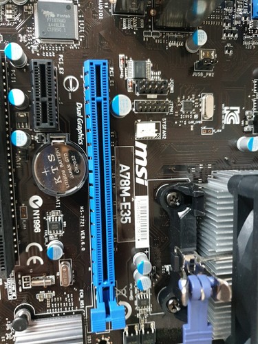 MSI A78M-E35 MS-7721 VER: 6.0 AMD A6-7400K 3.50GHz 4GB Ram + Blende + Kühler - Photo 8/13