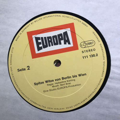 Various - Spitze Witze Von Berlin Bis Wien LP Vinyl Schallplatte - Photo 4 sur 4