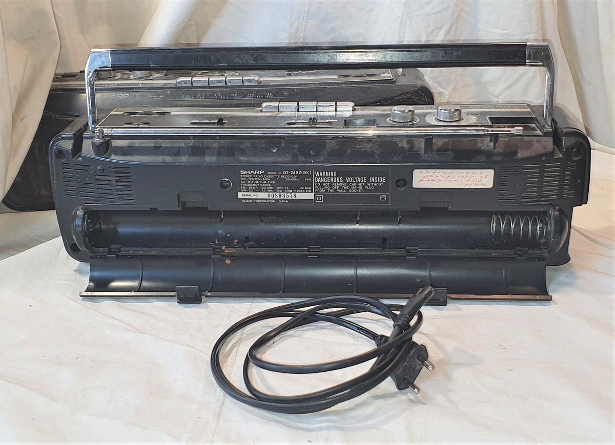 VINTAGE 1985 LOT OF 2 CASSETTE RECORDER SHARP QT-249Z (BK