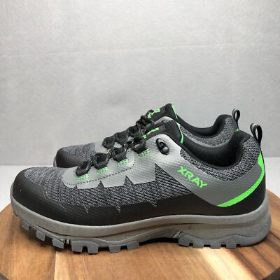 XR Xray Teo Hiking Sneakers Mens Size 8.5 Gray/Black/Green Style XRW2539 EUC