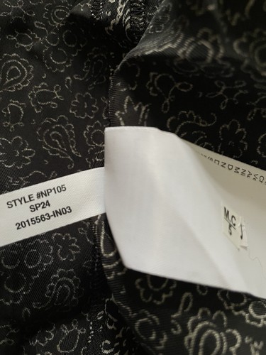 Madewell Midikleid Damen 6 schwarz Blumen Cupro-Mischung V-Ausschnitt Flügelärmel tailliert - Bild 8 von 10