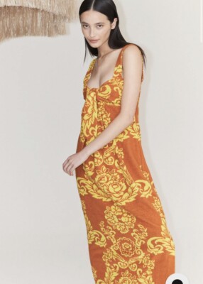 knee length dresses for ladies ALÉMAIS Cece Spliced Midi Dress 10 AU/UK (6 US)