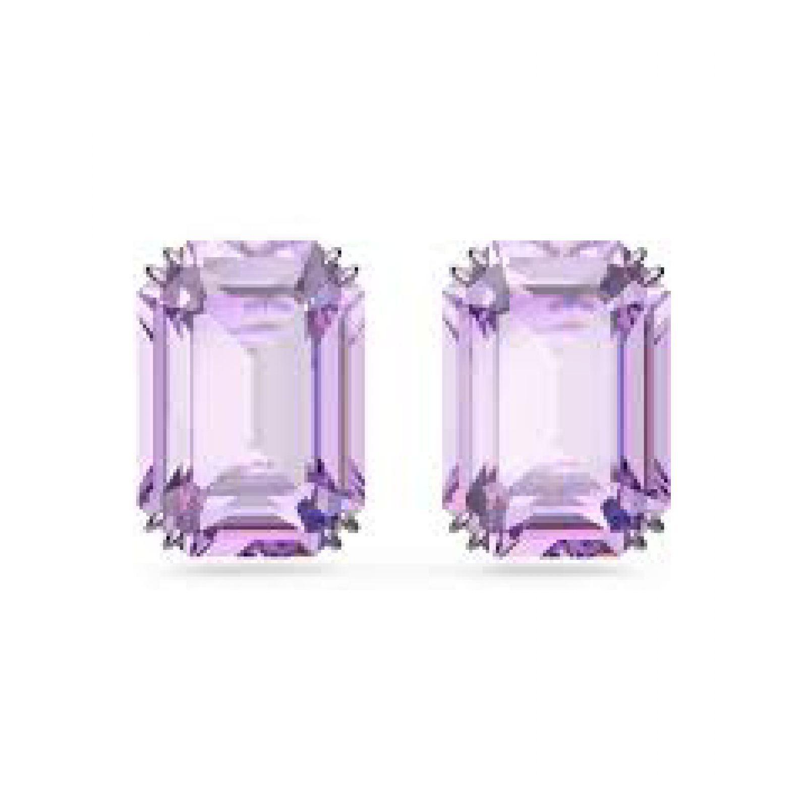 Swarovski MILLENIA Stud Pierced Earrings Octagon PURPLE 5638493 