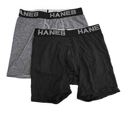 Men's Hanes Total Support Pouch Boxer Briefs SMALL 2 Pack NEW