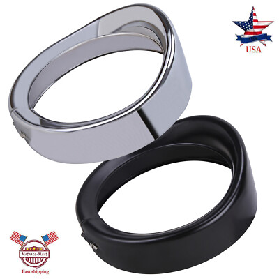 Chrome 7 Headlight Trim Ring Cover For Harley Street Electra Glide FLHT FLHTK