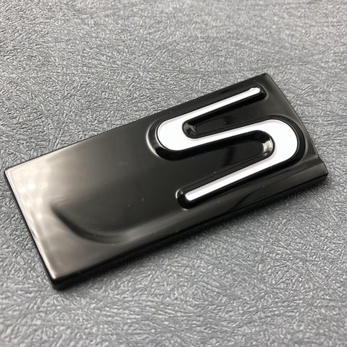 For LX470 LX570 Sport '' S '' Emblem Badge Gloss Black Car Rear Trunk Sticker - Picture 5 of 7