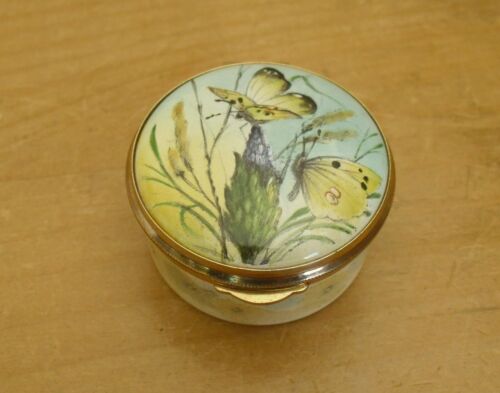 Staffordshire Enamels Clouded Yellow Butterfly Enamel Box - >1 3/4"(4.5cms) - 第 1/10 張圖片