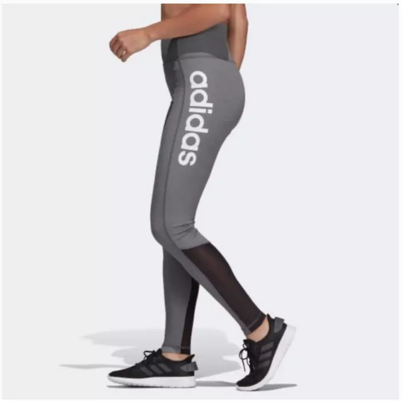 New Adidas Women's High Rise Logo Mesh Leggings Sexy XS S M L XL