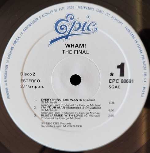 WHAM! ** The Final ** ORIGINAL 1986 Spain 2-LP SET w/ INSERTS ** GEORGE MICHAEL - Picture 5 of 7