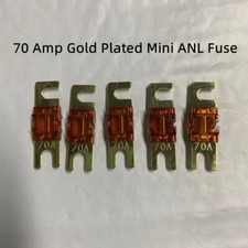 5 Pack 70 Amp Mini ANL Fuse Gold for Car Audio Auto Marine Audio