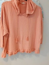 Ladies Coral Hoodie Long Sleeve Size M UK 12