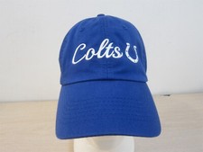 NFL INDIANAPOLIS COLTS FOOTBALL ADJUSTABLE STRAPBACK HAT/CAP, BLUE