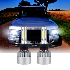 2x H4 LED Bulbs 55w Xenon White For Headlight Land Rover Discovery MK2 2.5 TD5