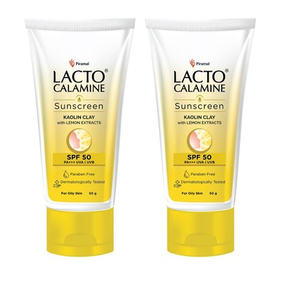 Lacto Calamine Sonnenschutz SPF50 Mit Kaolin Ton, 50g Pro Packung Mit 2 Stück