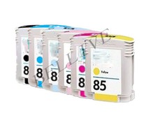 7 CARTUCCE PER STAMPANTE HP84 HP85 Designjet 130gp, 130nr, 30, 30gp, 30n, 90gp