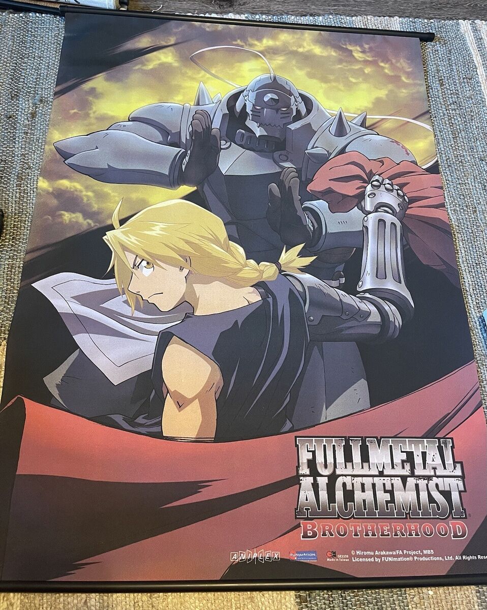 Fabric Poster - Fullmetal Alchemist Brotherhood - New Ed Wall Scroll  ge77579 