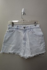 Vintage 90s Lee Denim Shorts Women s 12 High Waist Light Wash Cutoff 1992