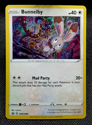 Pokemon Bunnelby SWSH082 - Black Star Promo Rare Holo