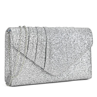 Dasein Womens Clutch Glitter/ Velvet Party Evening Bags Wedding Cocktail Purses