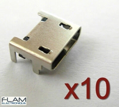 10x connecteur à souder micro USB type B femelle / female connector to solder - Photo 1/4