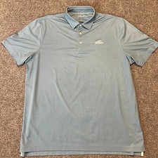 Johnnie O Polo Shirt Mens XL Blue Short Sleeve Golf Performance Casual