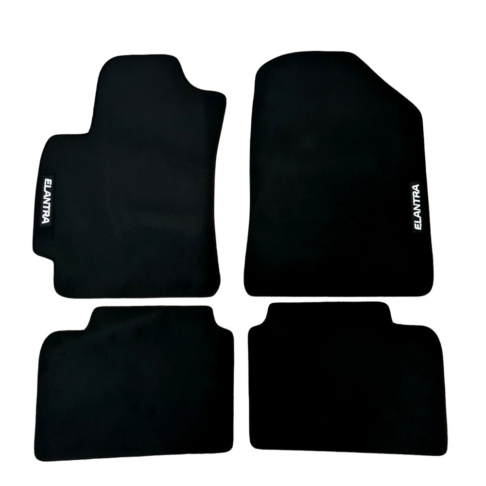 For Hyundai Elantra Car Floor Mats Velour Waterproof Black Carpet Auto Liners
