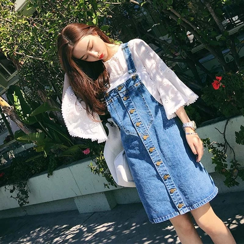 Denim overall sale jumper