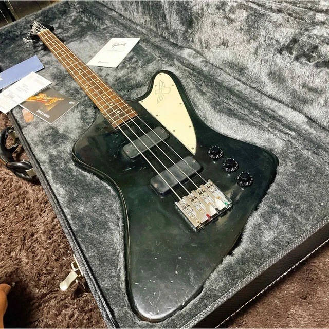 Gibson Thunderbird Black Made in USA Electric Bass Used From Japan ... Gibson Thunderbird Black Made in USA Electric Bass Used From Japan ...