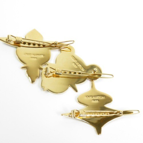 LOUIS VUITTON Camellia Barrette Hair Pin Set Accessory Murakami Takashi 20009 - Picture 3 of 4