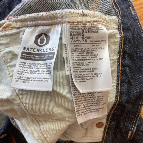 VINTAGE 1947 STILE LEVIS 501XX BIG E JEANS UOMO BLU INDACO CIMELLA DENIM 32 - Foto 9 di 13