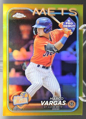 Marco Vargas - 2024 Topps Pro Debut 41/50 Gold Chrome Refractor #PDC-158 - Mets