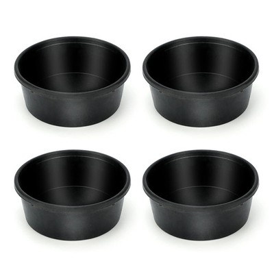 4Pcs Rubber Feed Pan, 1 Gallon Horse Feed Bucket Utility Feed Bucket, 10.6 x ...