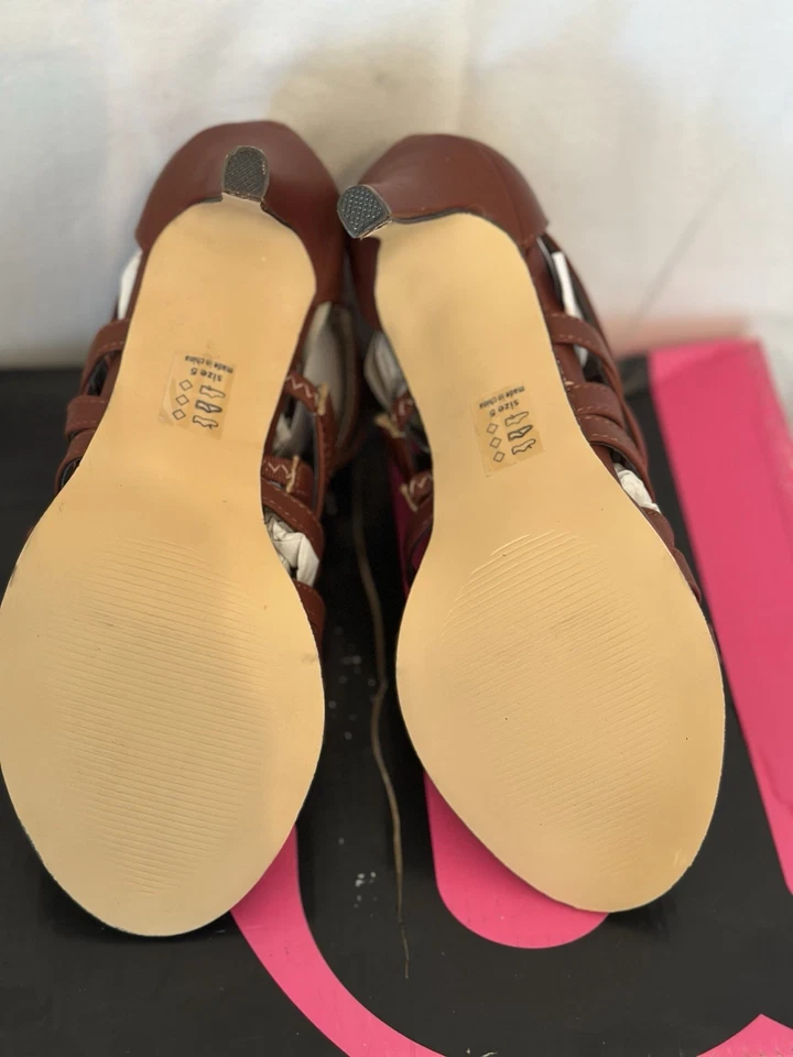 Sandalias de vestir Michael Antonio para mujer Fiffer coñac 5M nuevas en caja excelente estado Foto 4 de 4