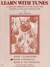 Learn with Tunes Book 2 for Violin Advanced Lessons Carl Grissen Willis Music