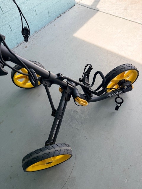 Clicgear Model 3.5 Golf Push Cart - Black with Yellow Tires