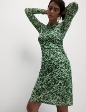 Marks & Spencer Womens Green Mix Mini A line Dress - M&S