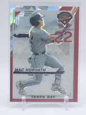 2025 Panini Prospect Edition #32 Mac Horvath Holo Prospect Ticket - Red Ice