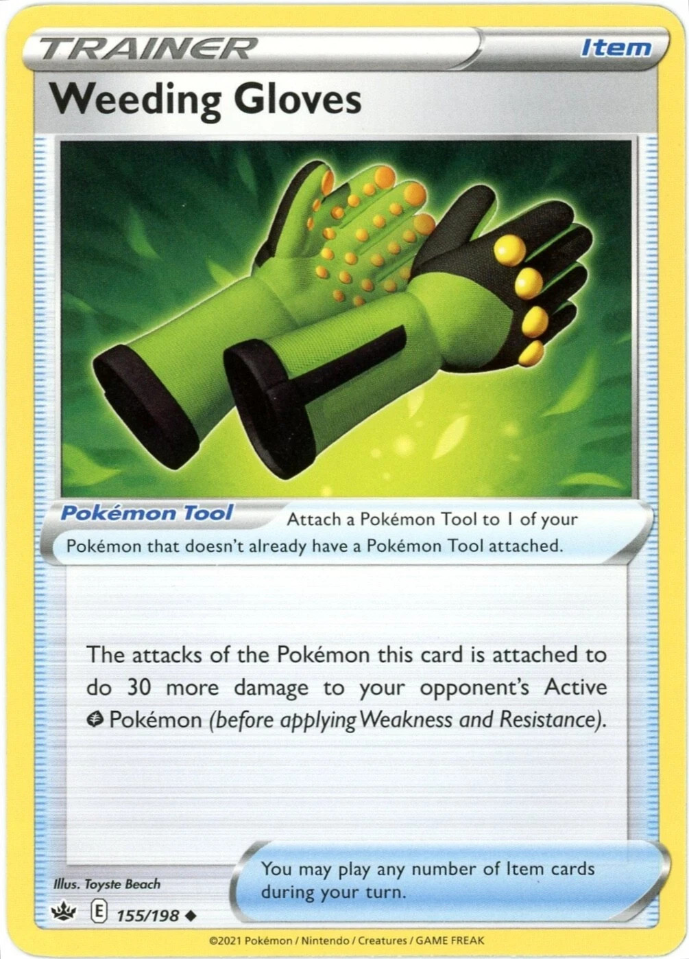 Weeding Gloves - 155/198 - Chilling Reign - Pokemon