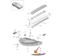 PORSCHE 718 CAYMAN 982 Nebelscheinwerfer hinten rechts 982945704N NEU ORIGINAL
