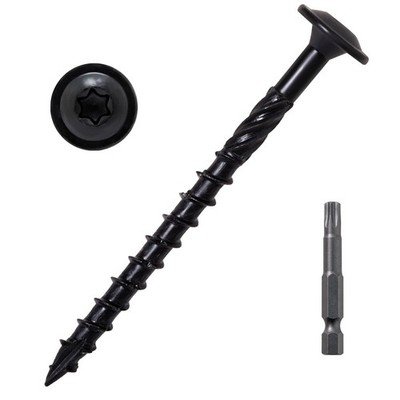 #14x3'' Lag Screw Structural Wood Heavy Duty Screws Black Coated Star Drive 50PCS
