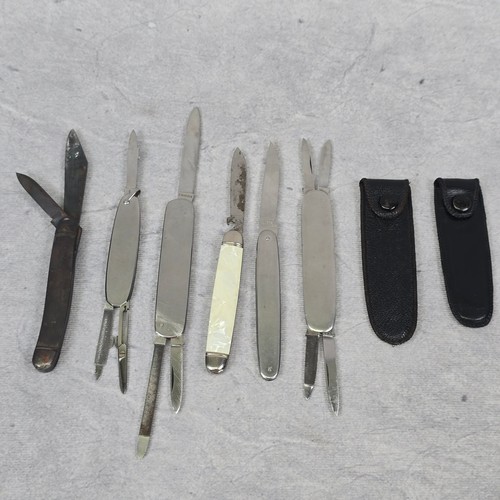 Vintage Pocket Knife Lot Hoffritz France EKA Sweden Voss Solingen Germany 6pc