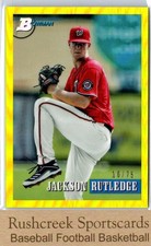 2021 Bowman Heritage #224 Jackson Rutledge /75 Chrome Prospects Yellow Refractor