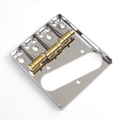 Replacement Early 50s Traditional Tele style Guitar bridge,3- Brass Saddle,Chrom