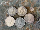 Canadian Silver Dollars 1955, 1956, 1957, 1958, 1959