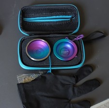 Godspeed and Bimetal Yoyofactory Yoyos metal Blue and Purple Set.