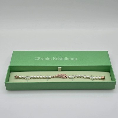 SWAROVSKI Nice Feder Armband Perlen Größe M Roségoldlegierung 5663482